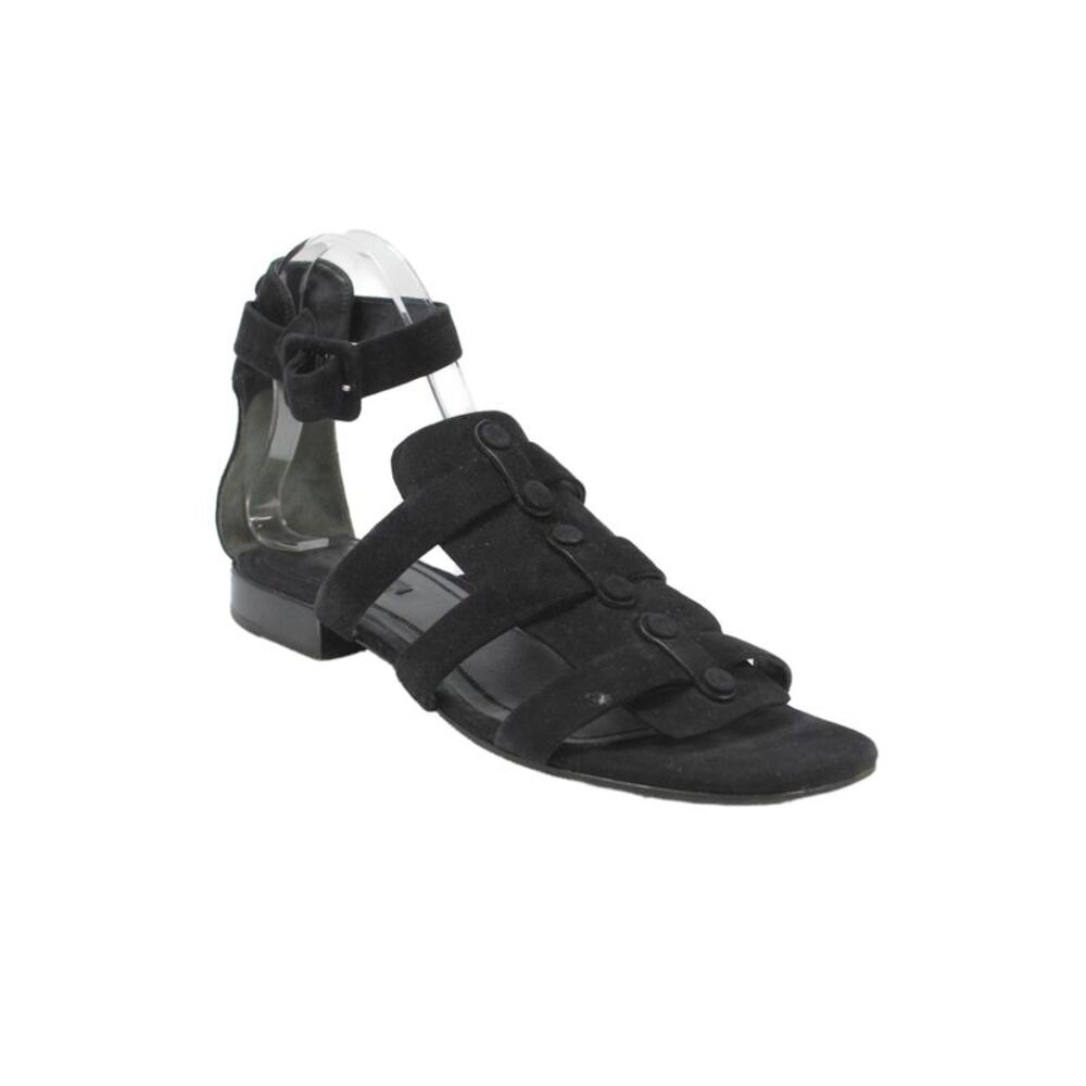Alexander Wang Womens Suede Ankle Strap Sandals Black Size 39 9